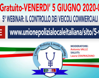 5° WEBINAR UPLI: IL CONTROLLO DEI VEICOLI COMMERCIALI