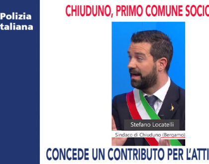 CHIUDUNO (BG), PRIMO COMUNE D'ITALIA SOCIO UPLI, SOSTIENE L'ASSOCIAZIONE
