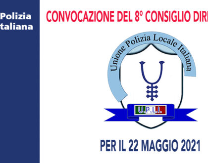 CONVOCAZIONE E ORDINE DEL GIORNO 8° CONSIGLIO DIRETTIVO DEL 2021