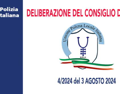 DELIBERAZIONI DEL CONSIGLIO DIRETTIVO DEL 3 AGOSTO 2024