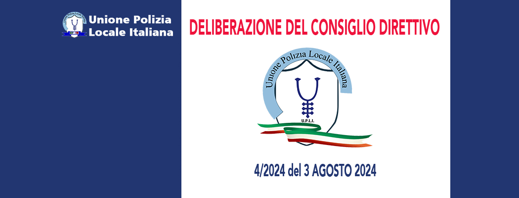 DELIBERAZIONI DEL CONSIGLIO DIRETTIVO DEL 3 AGOSTO 2024